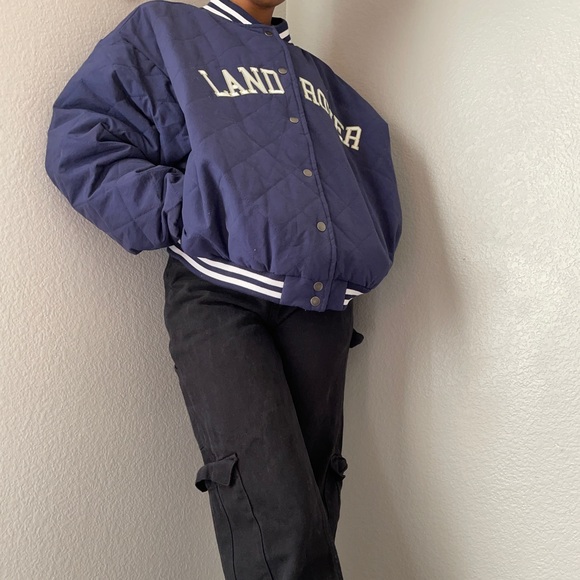 blue quilted bomber jacket by Land Rover New With Tags - Picture 1 of 4